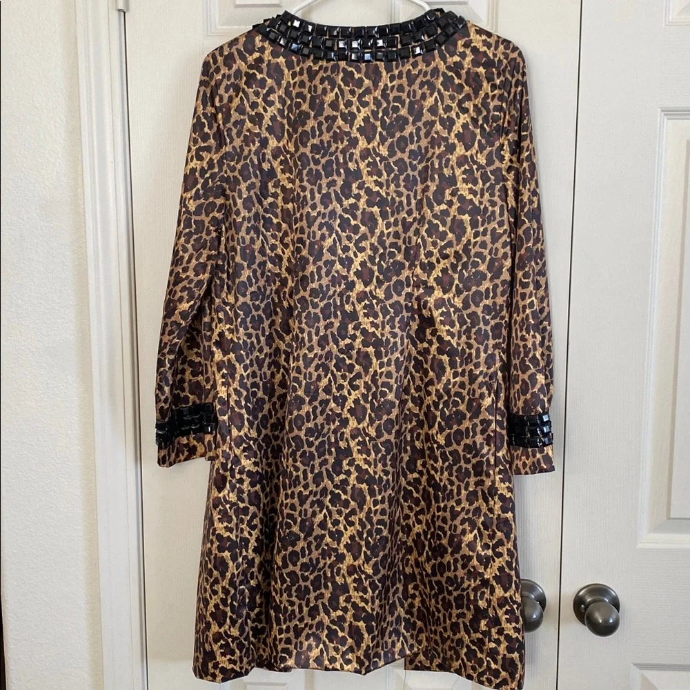 RARE Leopard Print Over Coat | Embellished Collar & Sleeves | Statement Piece - Picture 3 of 13